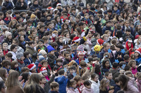 Felicitación navideña de los niños del colegio Claret a la ciudad de Segovia