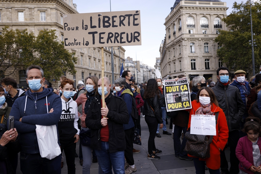 Demonstration against the killing of Samuel Paty