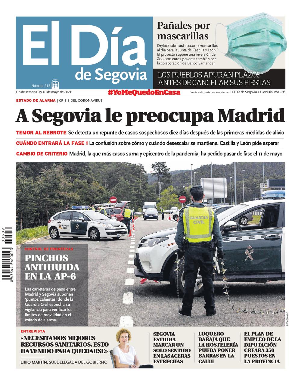  Un repaso a la pandemia en Segovia a través de las portadas de El Día  / DS