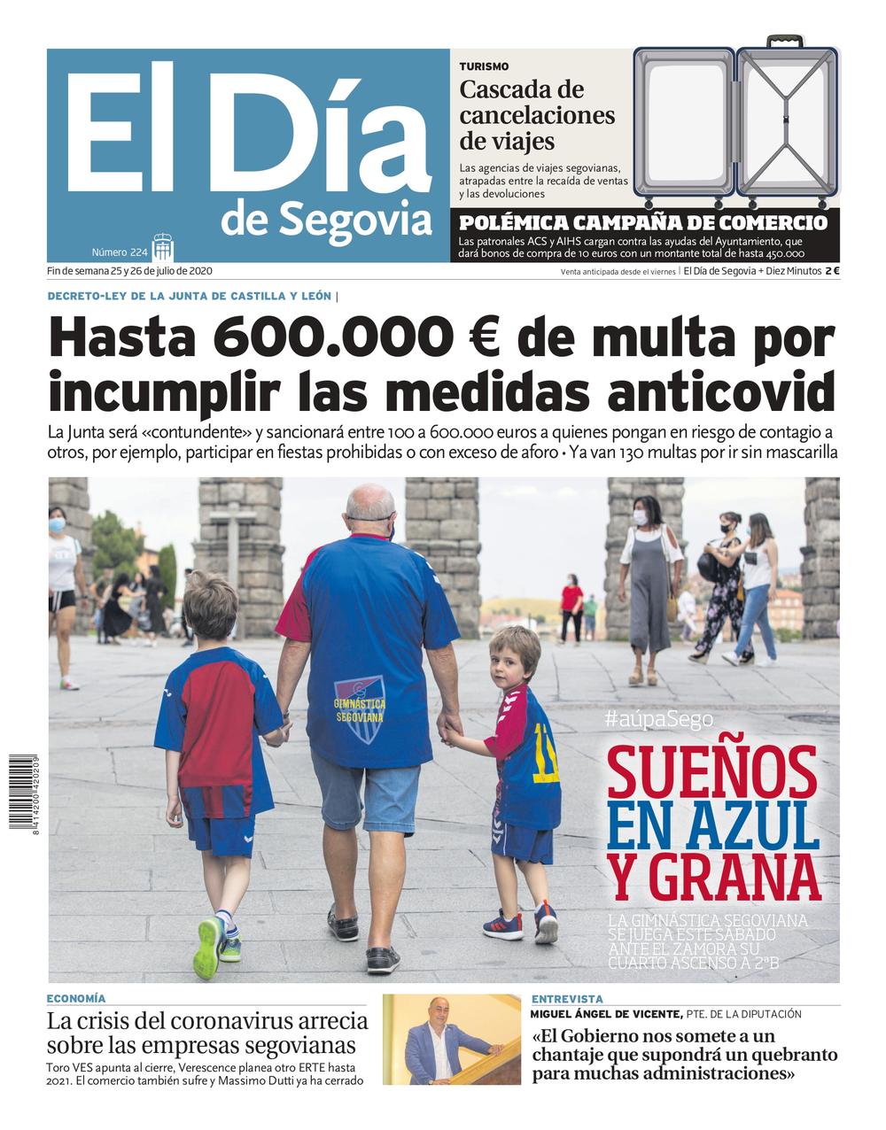  Un repaso a la pandemia en Segovia a través de las portadas de El Día  / DS