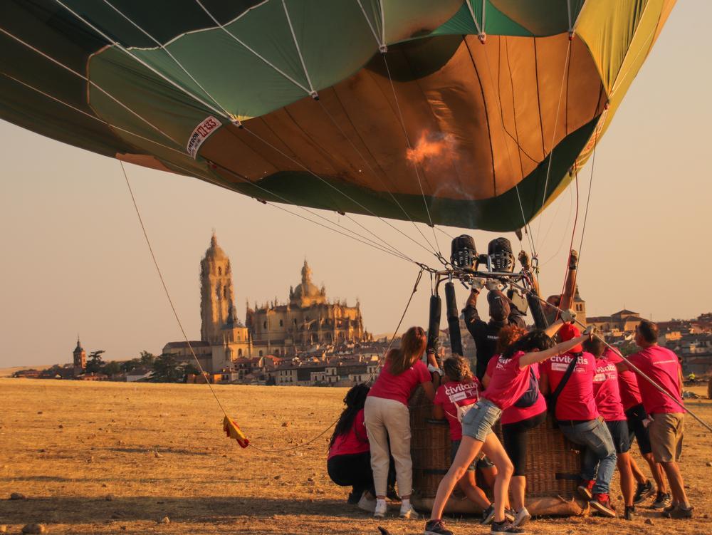 Foto ganadora del segundo premio del IV Festival de Globos de Segovia, obra de Blanca Pascual..