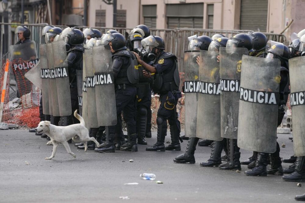 Proteste e scontri in Peru contro l'arresto del Presidente Castillo  / ASSOCIATED PRESS/LAPRESSE