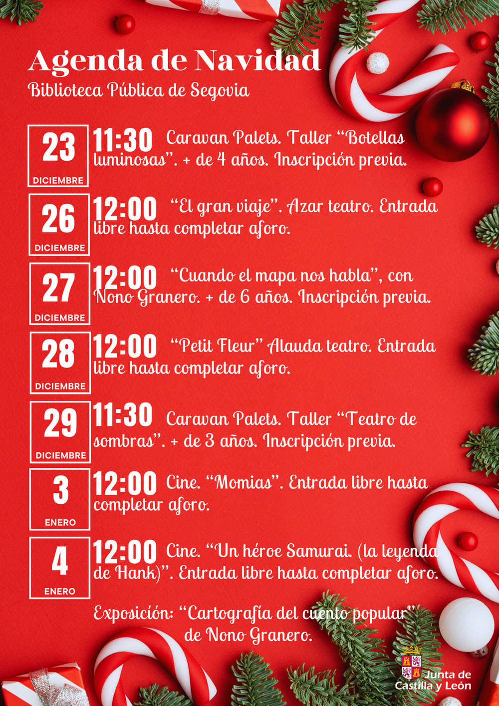 Programación especial para Navidad en la Biblioteca Pública