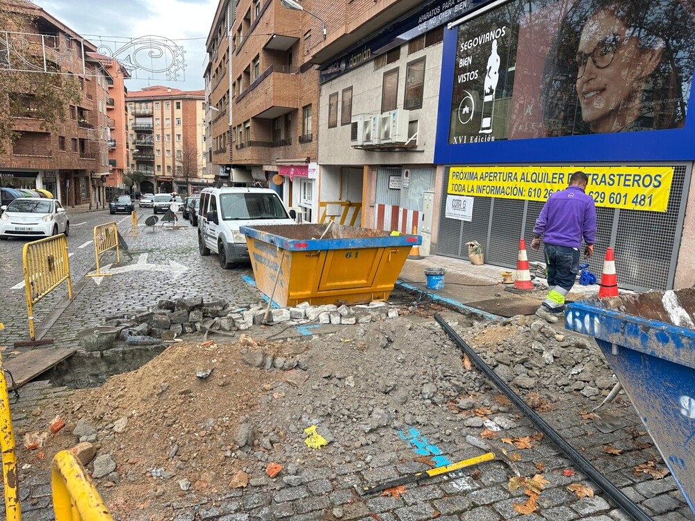 Trabajos que se llevan a cabo con este sistema en la calle del Roble.