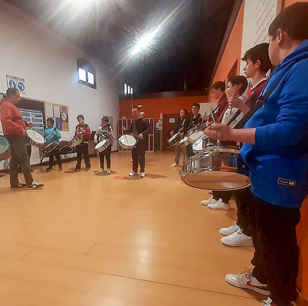 Ensayo de la sección de Percusión este curso 2023/24.