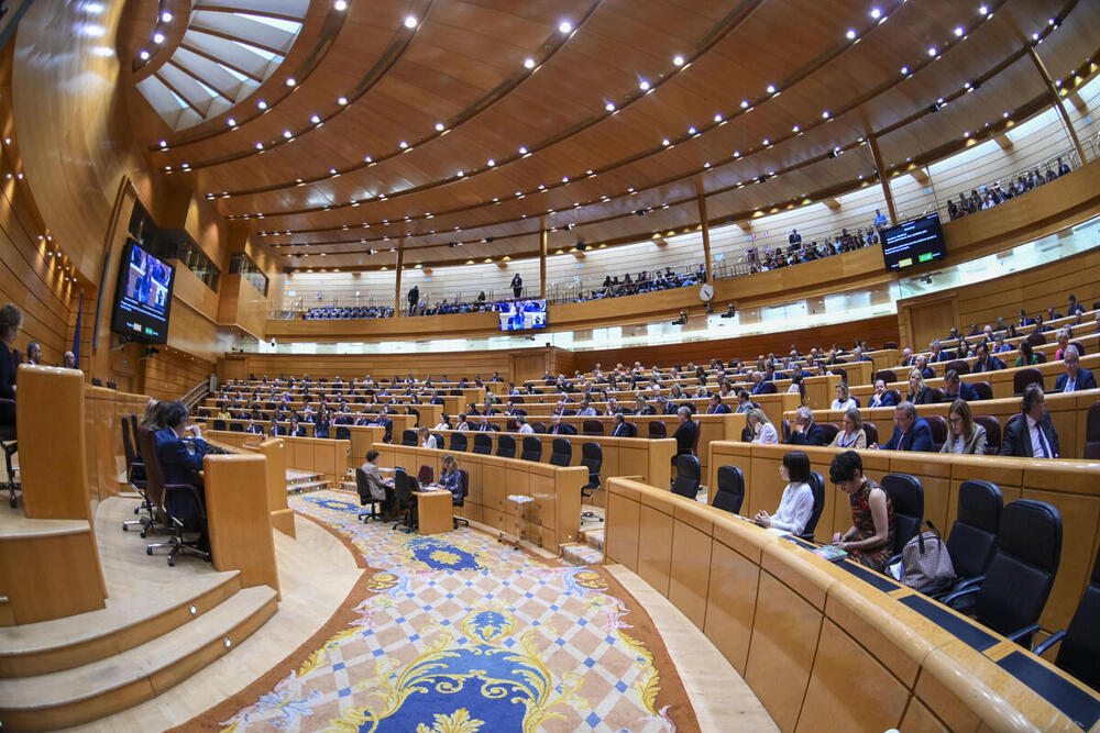 Fotografía general de archivo de un Pleno del Senado. 