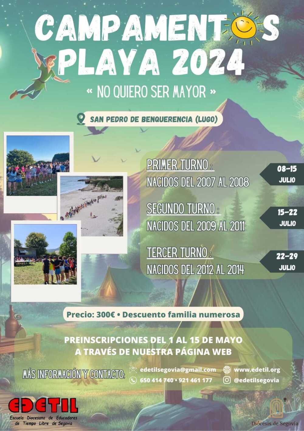 EDETIL abre la preinscripción para los campamentos de playa