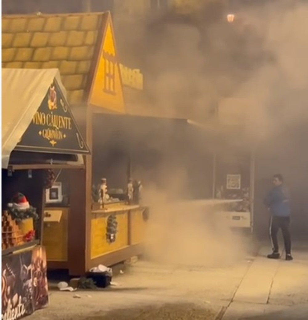 Incendio en la churrería de Navidad de la Calle Real