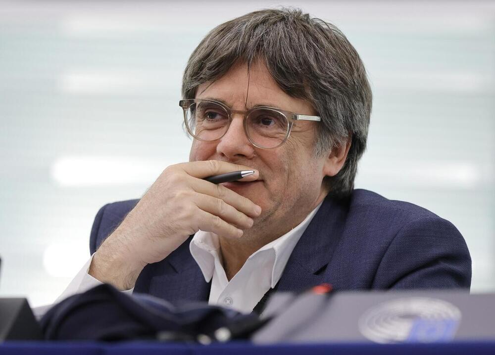 El expresidente catalán Carles Puigdemont en una sesión del Parlamento Europeo. 