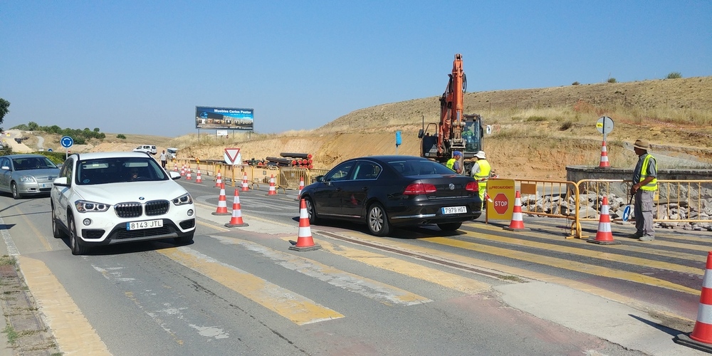 Estado de las obras que se ejecutan en los accesos del Hospital de Segovia esta semana