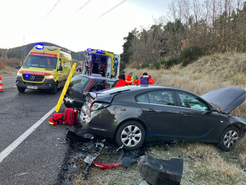 Tres heridos en un accidente de tráfico cerca de San Rafael