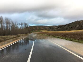 Cortada la carretera de Burgomillodo a Carrascal del Río