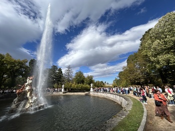 La Granja enciende la fuente de Andrómeda 80 años después