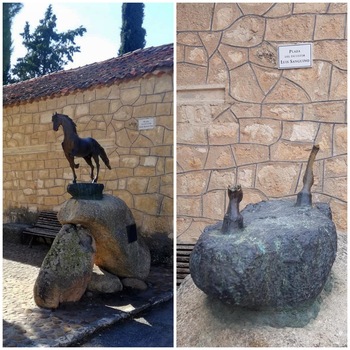 Valdeprados busca su escultura de Sanguino, arrancada de cuajo