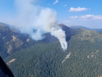 Alerta por un incendio de nivel 1 en la Sierra de Guadarrama