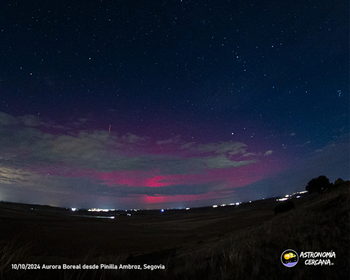 Auroras boreales en el cielo de Segovia