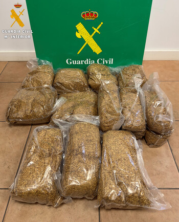 La Guardia Civil incauta 117 kilos de picadura de tabaco