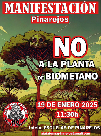 Manifestación en Pinarejos contra la planta de biometano